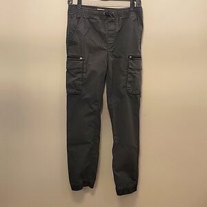 Old Navy Boys Xl14-16 dark gray Elastic waist. Jogger cargo pants . Side pockets